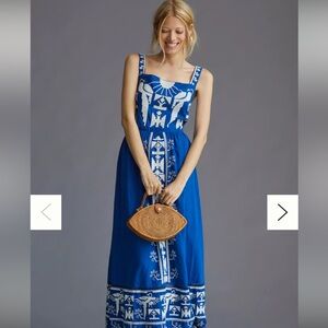 BNWT Blue Macaw Farm Rio Embroidered Maxi Dress